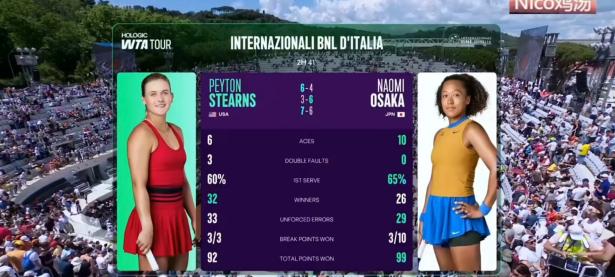 大坂直美连续三场比赛得分超过险胜，巴黎圣日耳曼不断突破！